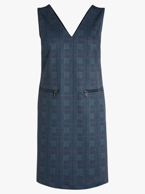 

next Zip Detail Ponte Dress, Navy blue