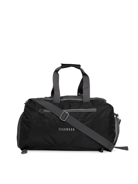 

Teakwood Leathers Black Solid Large Duffel Bag