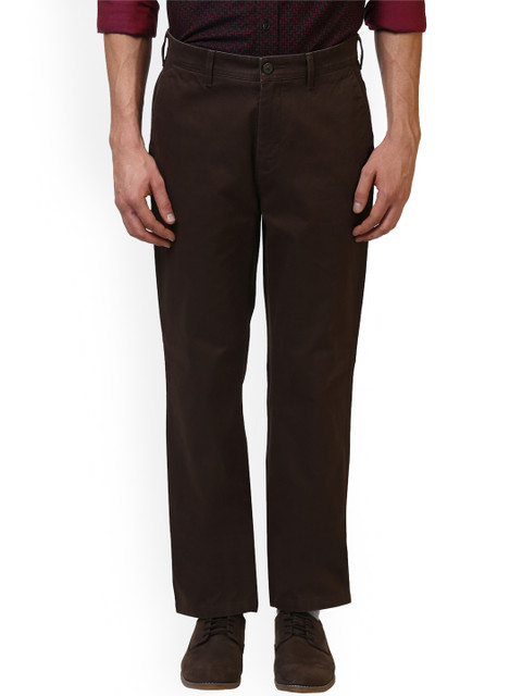 

ColorPlus Men Green Slim Fit Solid Regular Trousers