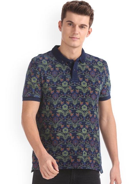 

Ed Hardy Men Multicoloured Printed Polo Collar Pure Cotton T-shirt, Multi