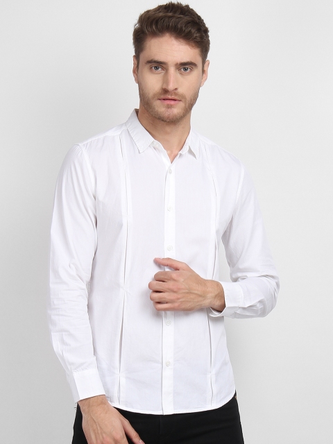 

LA LOFT Men White Regular Fit Solid Casual Shirt