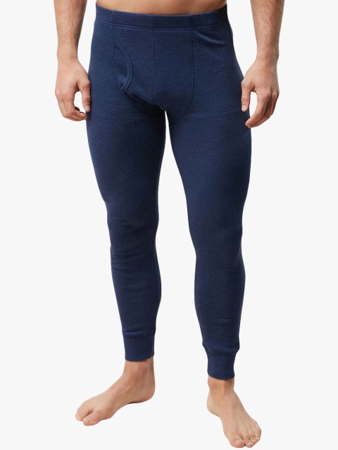 

next Men Navy Blue Solid Thermal Bottom
