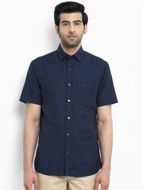 

ColorPlus Men Navy Blue Slim Fit Solid Casual Shirt