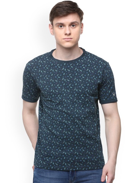 

Solly Jeans Co. Men Navy Blue Printed Round Neck T-shirt