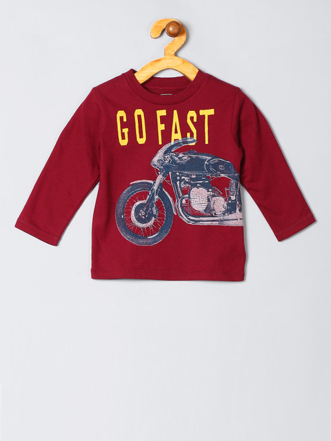 

GAP Boys Red Printed T-Shirt, Maroon