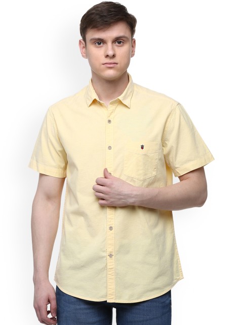 

Louis Philippe Men Yellow Slim Fit Solid Casual Shirt