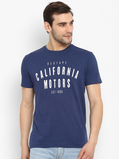 

Red Tape Men Blue Printed Round Neck T-shirt