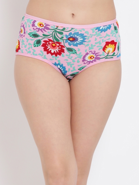 

Clovia Women Pink Printed Hipster Briefs PN3046P22XL