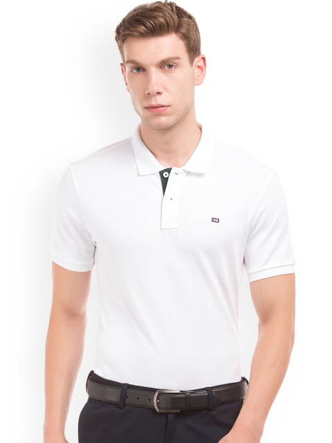 

Arrow Sport Men White Solid Polo Collar T-shirt