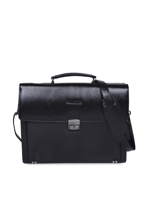 

CALFNERO Men Black Solid Messenger Bag