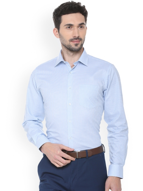 

Van Heusen Men Blue Regular Fit Checked Formal Shirt