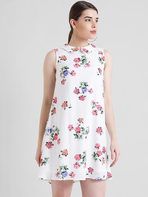 

Zink London Women White Printed Shirt Dress