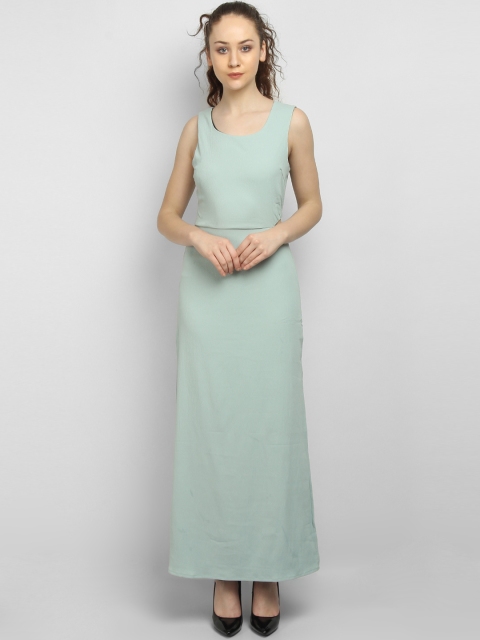 

LA LOFT Women Green Solid Maxi Dress