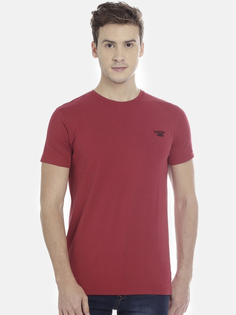 

Bar Harbour Men Maroon Solid Slim Fit Round Neck T-shirt