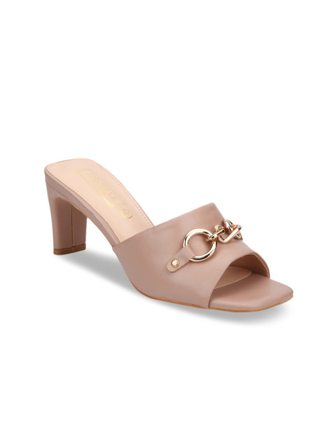 

Truffle Collection Women Pink Solid Sandals