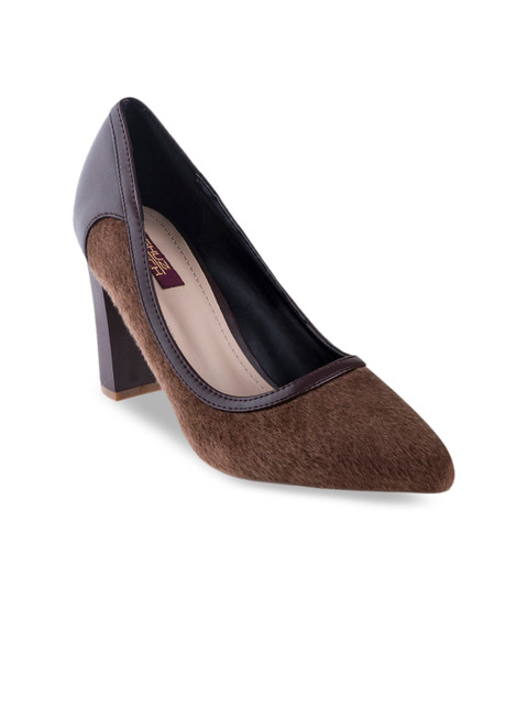 

SHUZ TOUCH Women Brown Solid Pumps