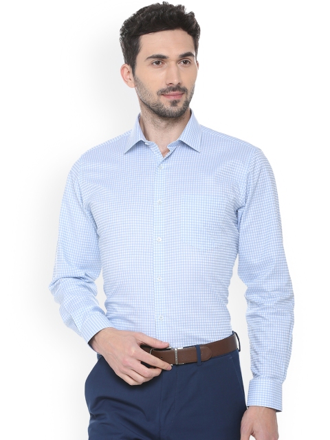 

Van Heusen Men Blue Regular Fit Checked Formal Shirt