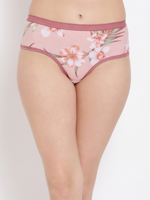 

Clovia Women Pink Printed Hipster Briefs PN3049P22XL