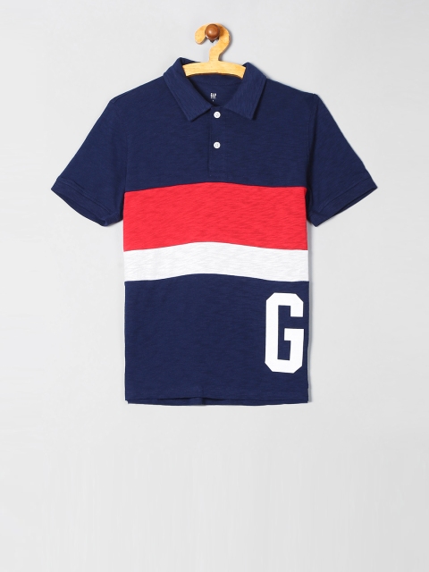 

GAP Boys Blue & Red Colourblocked T-shirt