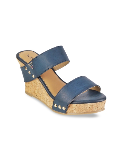 

SOLE HEAD Women Blue Solid Sandals