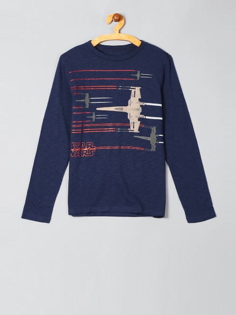 

GAP Boys Blue Printed T-shirt