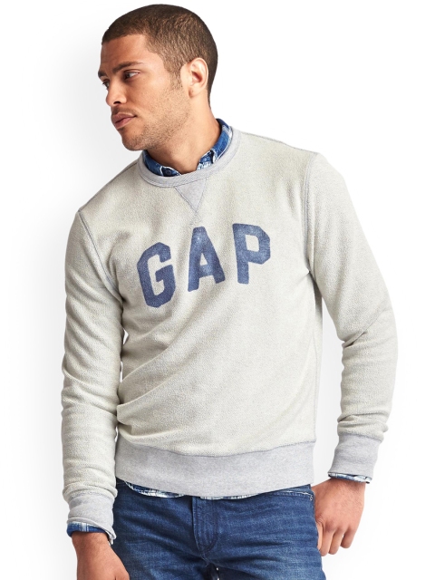

GAP Men Marble Wash Logo Pullover Sweatshirt, Grey