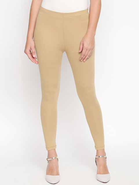 

Rangmanch by Pantaloons Women Beige Ankle-Length Leggings