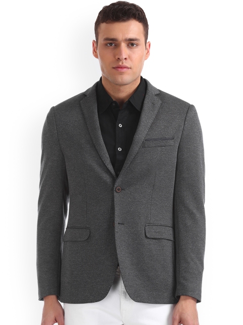 

Arrow New York Men Grey Solid Slim-Fit Single Breasted Blazer