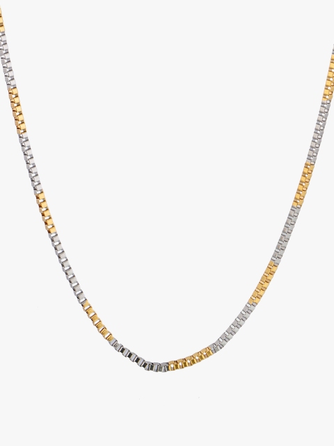 

Peora Unisex Gold-Toned Silver-Plated Chain