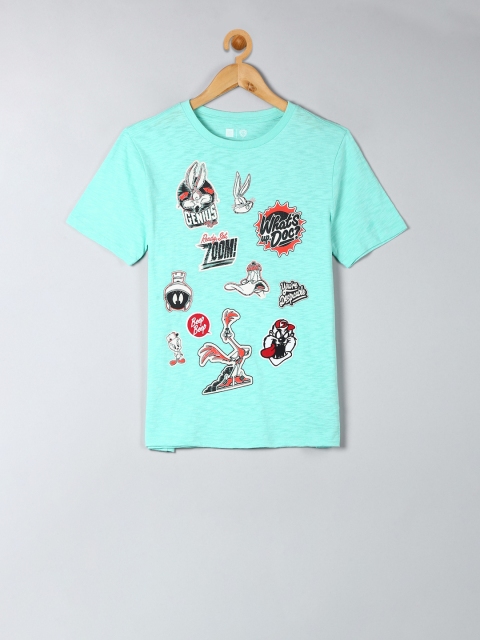 

GAP Boys Blue Printed T-shirt
