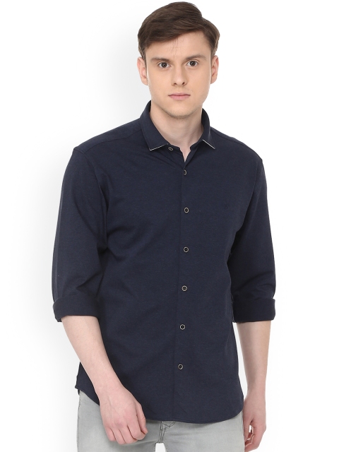 

Van Heusen Sport Men Navy Blue Slim Fit Solid Casual Shirt
