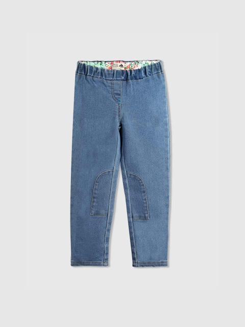

Cherry Crumble Girls Blue Solid Regular-Fit Jeggings