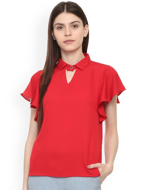 

Van Heusen Woman Red Solid Top