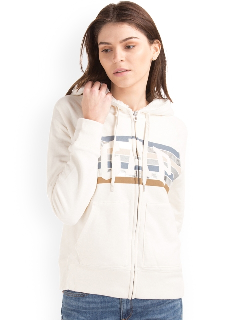 

GAP Women Hooded Fleece Lined Sweatshirt, White
