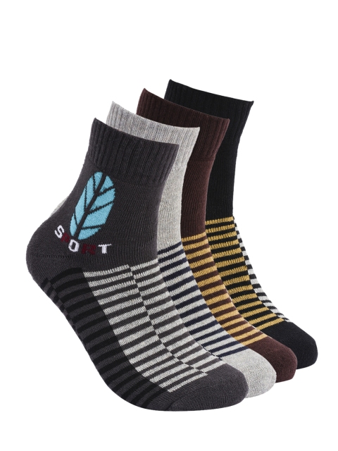 

Buckleup Men Pack of 4 Patterned Above Ankle-Length Socks, Multi