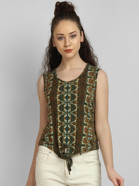 

LA LOFT Women Multicoloured Printed Round Neck T-shirt, Multi