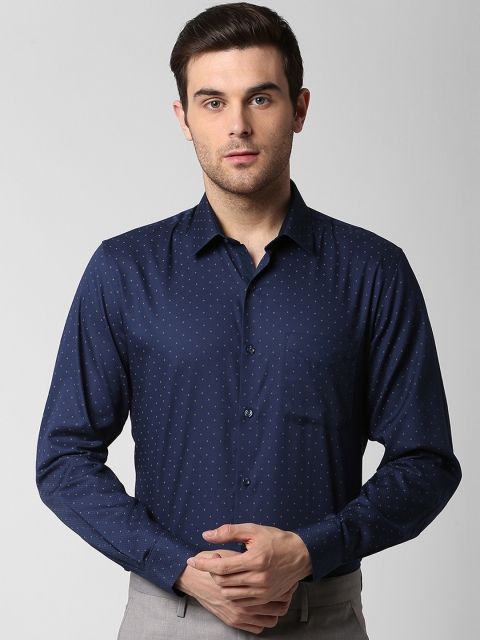 

Peter England Men Blue Slim Fit Printed Formal Shirt