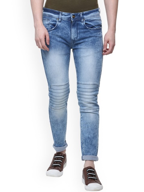 

People Men Blue Slim Fit Mid-Rise Clean Look Jeans