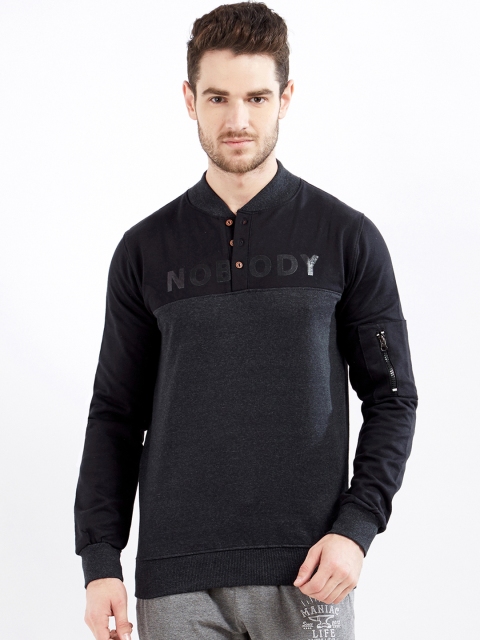 

Maniac Men Black Printed Windcheater and Water Resistant Bomber