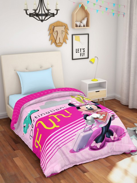 

SPACES Kids Pink Disney Minnie AC Room 150 GSM Single Bed Comforter