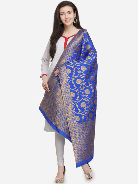 

mf Blue Woven Design Dupatta