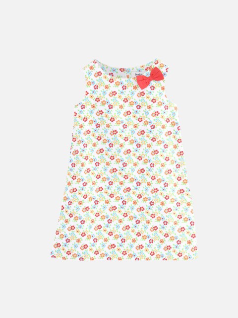 

Beebay Girls Orange Printed A-Line Dress