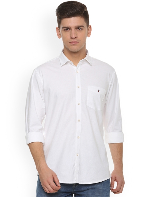

Louis Philippe Men White Slim Fit Solid Casual Shirt