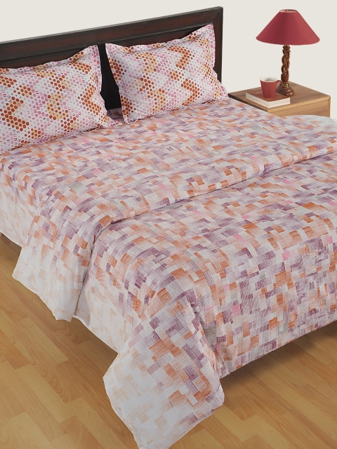

Swayam Multicoloured Cotton 180TC Printed Bedding Set, Multi