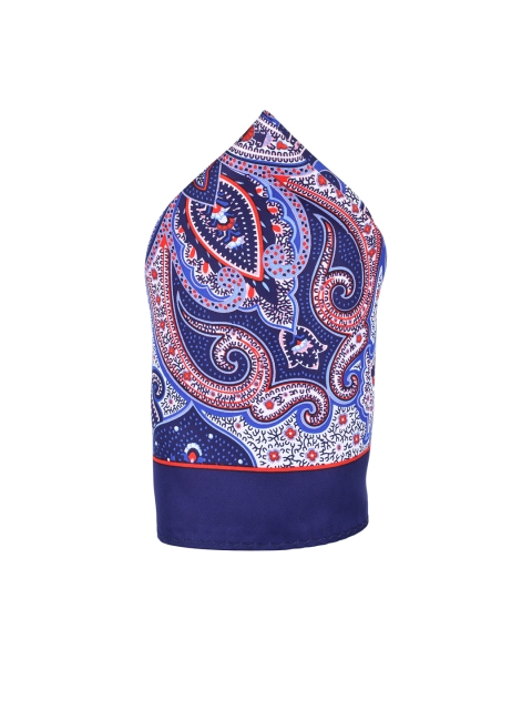 

Alvaro Castagnino Men Blue & White Printed Pocket Square
