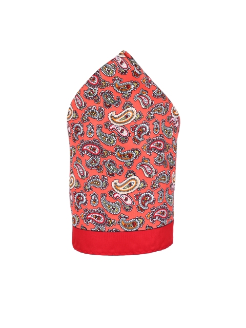 

Alvaro Castagnino Men Red Printed Pocket Square