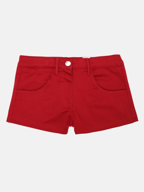 

Lil Orchids Girls Maroon Solid Regular Fit Hot Pants