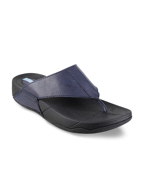 

Metro Men Blue Leather Comfort Sandals