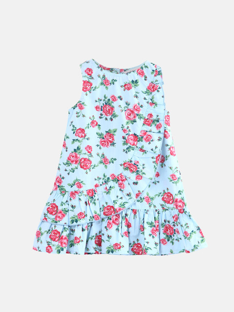 

Beebay Girls Blue Printed A-Line Dress