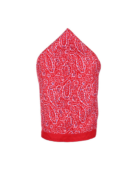 

Alvaro Castagnino Men Red Paisley Printed Pocket Square
